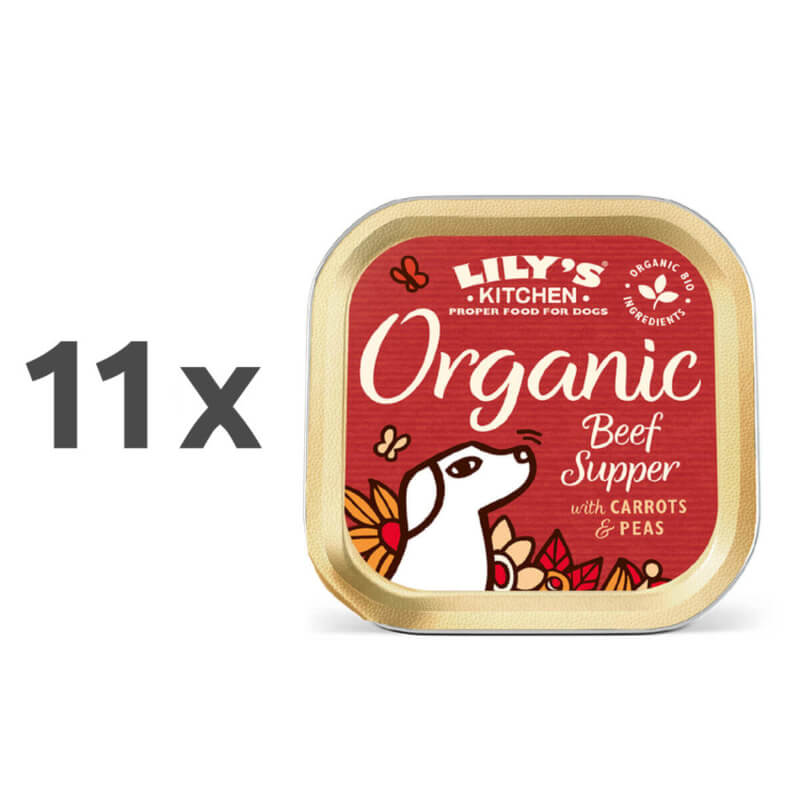 Lily's Kitchen Organic Supper Adult - govedina, piščanec in svinjina - 150 g - 11 x 150 g