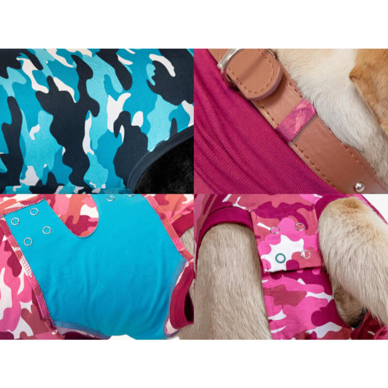 Suitical Recovery suit za pse M, vojaško moder - 55 - 69 cm (3)