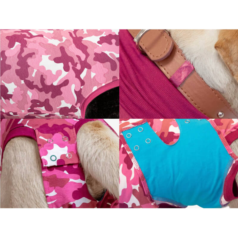 Suitical Recovery suit za pse L, vojaško roza - 67-76 cm (3)