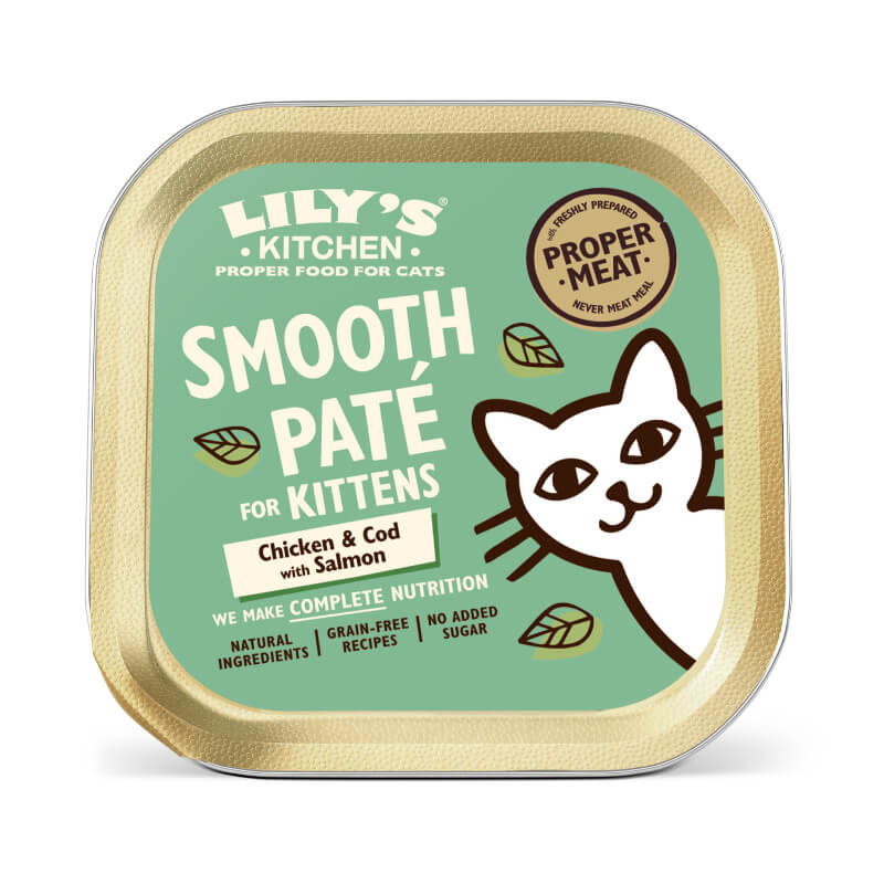 Lily's Kitchen Smooth Paté Kitten - piščanec, polenovka in losos - 85 g