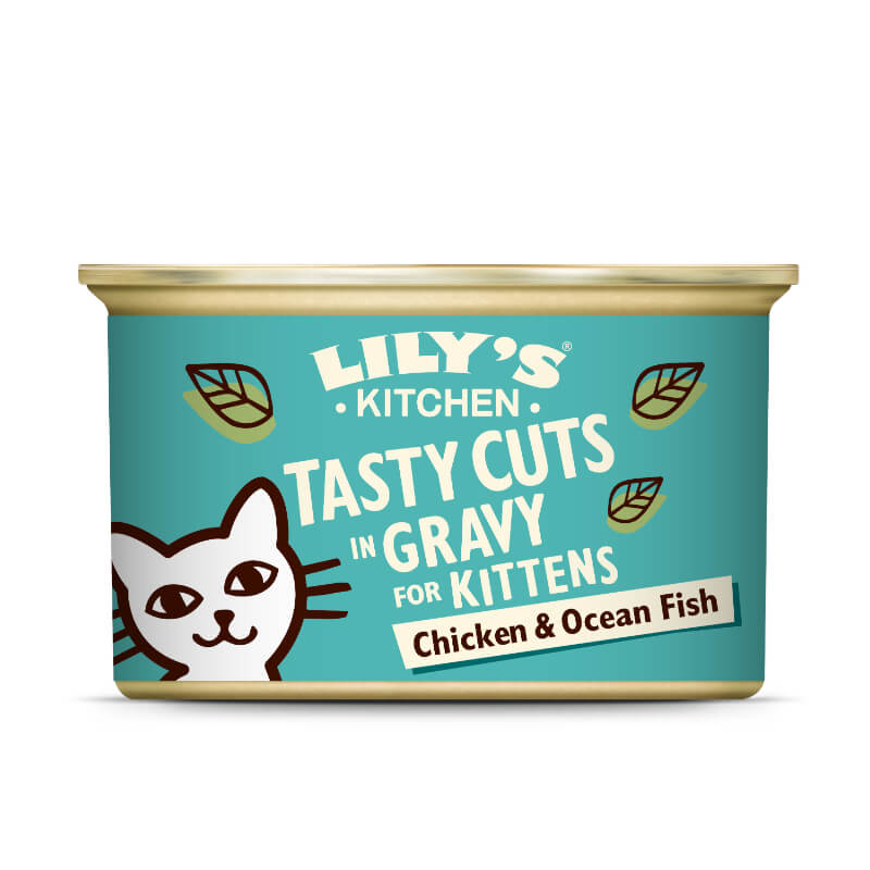 Lily's Kitchen Tasty Cuts v omaki Kitten - piščanec in oceanska riba - 85 g