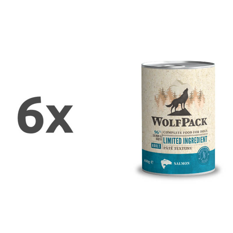 WolfPack Limited Ingredient Adult - losos - 6 x 400 g
