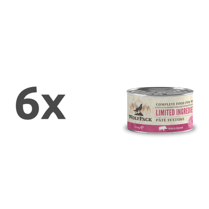 WolfPack Limited Ingredient Adult - divja svinja - 6 x 150 g