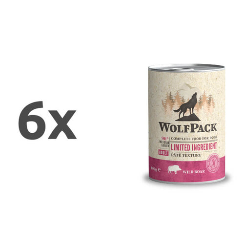 WolfPack Limited Ingredient Adult - divja svinja - 6 x 400 g