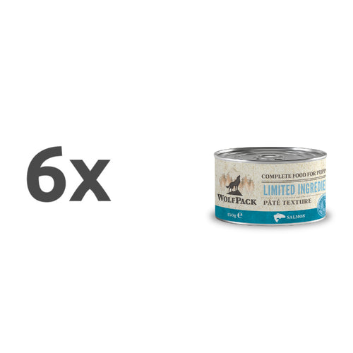 WolfPack Limited Ingredient Puppy - losos - 6 x 150 g