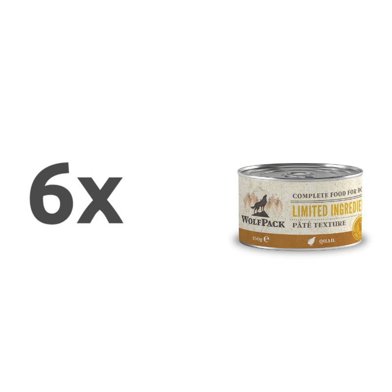 WolfPack Limited Ingredient Adult - prepelica - 6 x 150 g