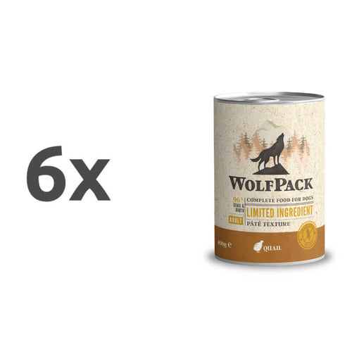 WolfPack Limited Ingredient Adult - prepelica - 6 x 400 g