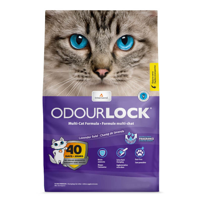 OdourLock posip za muce Lavanda - sivka - 6 kg