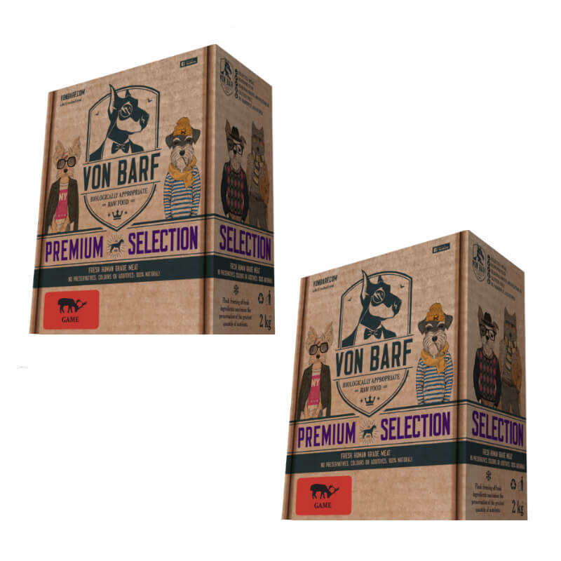 Von Barf Premium Selection - divjačina - 2 x (8 x 250g)