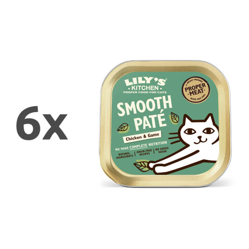 Lily's Kitchen Smooth Paté Adult - piščanec in divjačina - 6 x 85 g