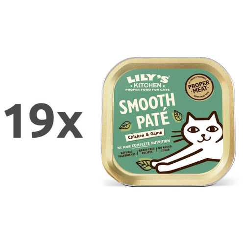Lily's Kitchen Smooth Paté Adult - piščanec in divjačina - 19 x 85 g