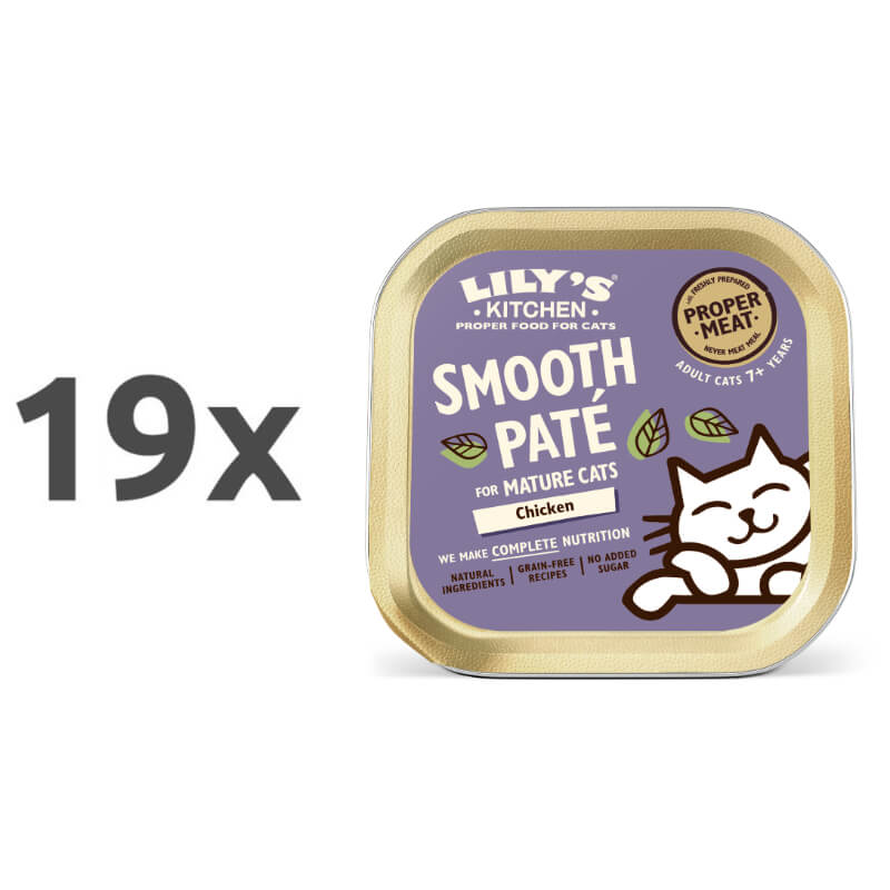 Lily's Kitchen Smooth Paté Senior - piščanec - 19 x 85 g