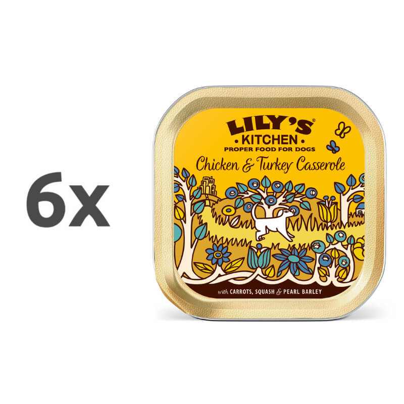 Lily's Kitchen Chicken & Turkey Casserole Adult - piščanec in puran - 150 g - 6 x 150 g