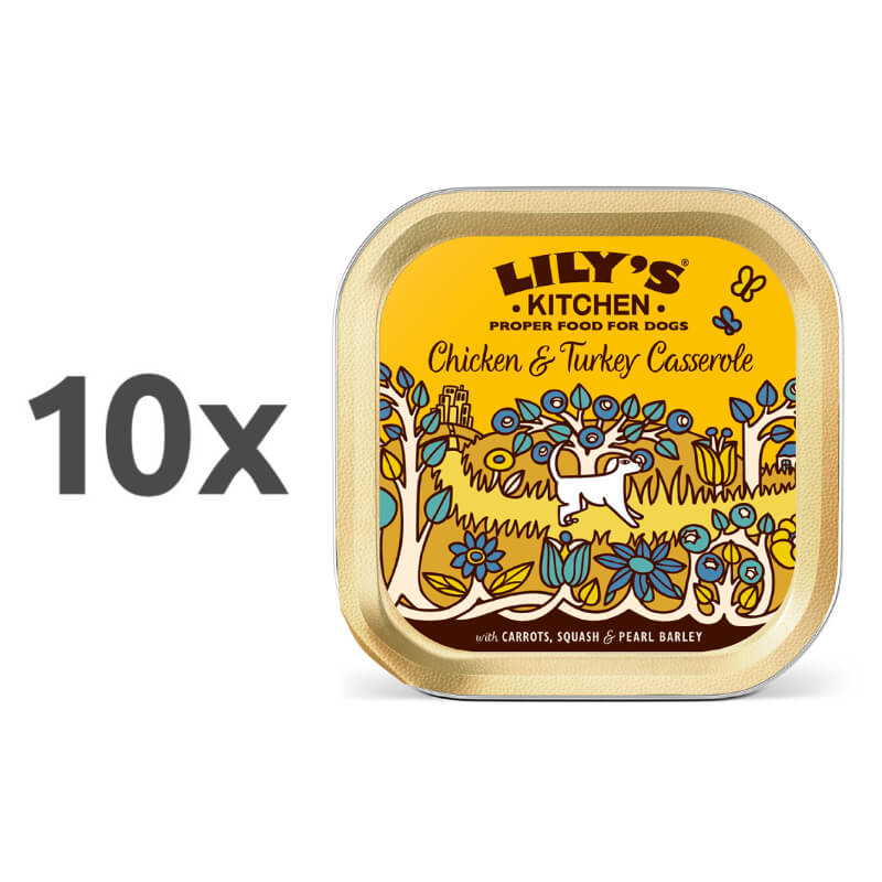 Lily's Kitchen Chicken & Turkey Casserole Adult - piščanec in puran - 150 g - 10 x 150 g