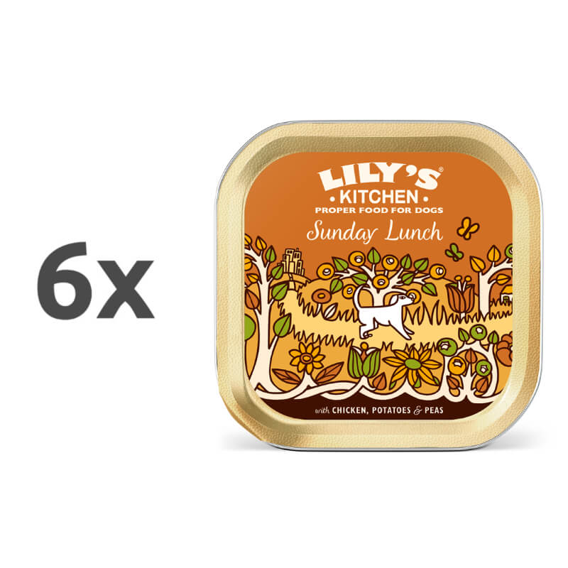 Lily's Kitchen Sunday Lunch Adult - piščanec - 150 g - 6 x 150 g