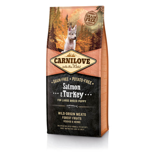 Carnilove Dog Puppy Large - losos & puran - 12 kg