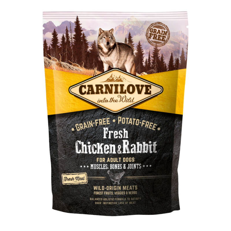 Carnilove Dog Adult Fresh Bones & Joints - piščanec & kunec - 1,5 kg