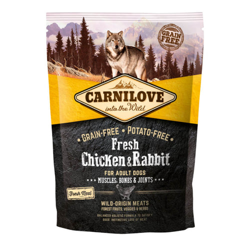 Carnilove Dog Adult Fresh Bones & Joints - piščanec & kunec - 1,5 kg