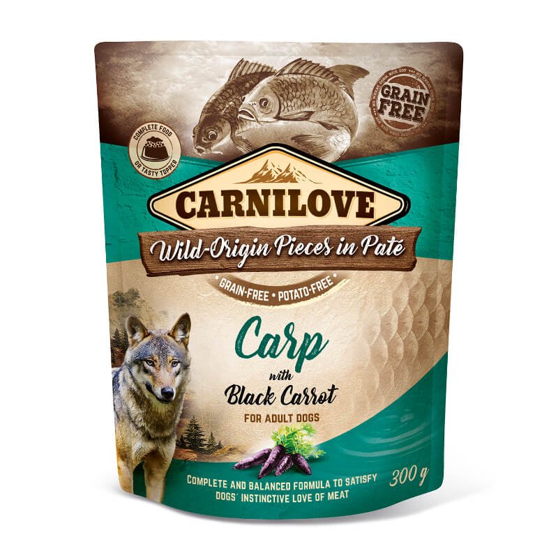 Carnilove Dog Adult - krap & črno korenje, vrečka 300g - 300 g