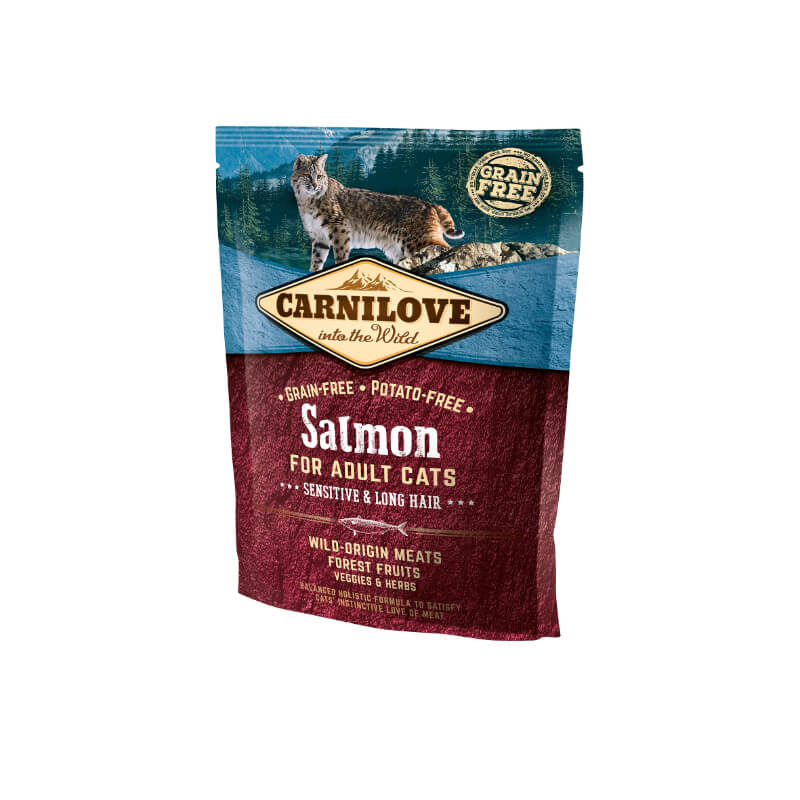 Carnilove Cat Adult Sensitive & Long Hair - losos - 400 g