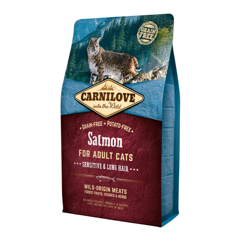 Carnilove Cat Adult Sensitive & Long Hair - losos - 2 kg