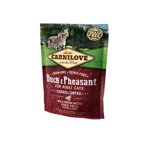 Carnilove Cat Adult Hairball Control - raca & fazan - 400 g