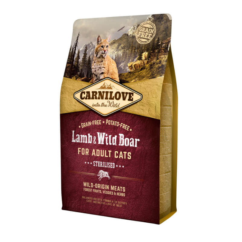 Carnilove Cat Adult Sterilised - ovca & divji prašič - 2 kg