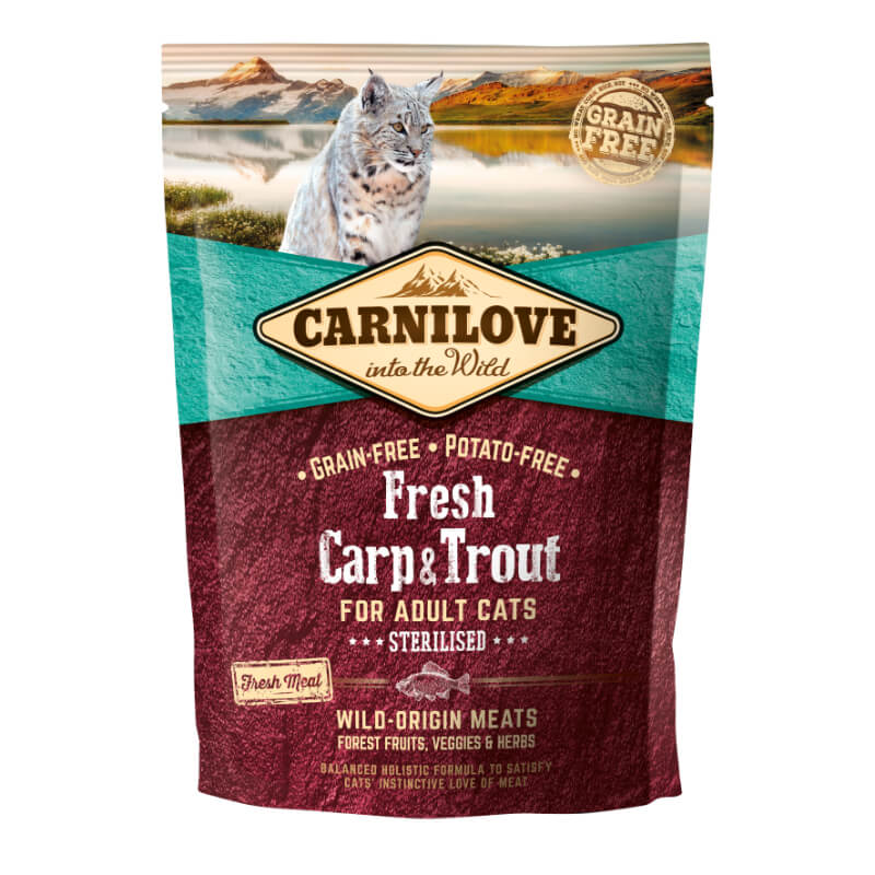 Carnilove Cat Fresh Adult Sterilised - krap & postrv - 400 g