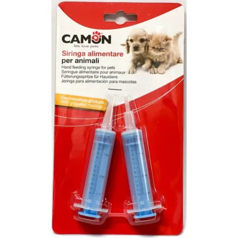 Camon brizga za ročno hranjenje hišnih ljubljenčkov, 14 ml - 2 kos