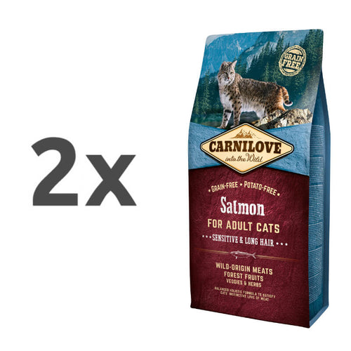 Carnilove Cat Adult Sensitive & Long Hair - losos - 2 x 6 kg