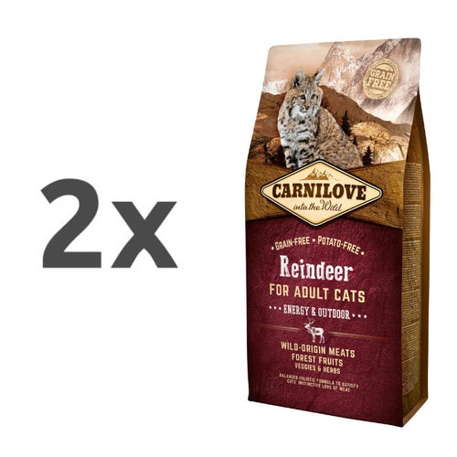 Carnilove Cat Adult Energy & Outdoor - jelen - 2 x 6 kg