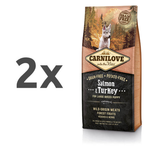 Carnilove Dog Puppy Large - losos & puran - 2 x 12 kg