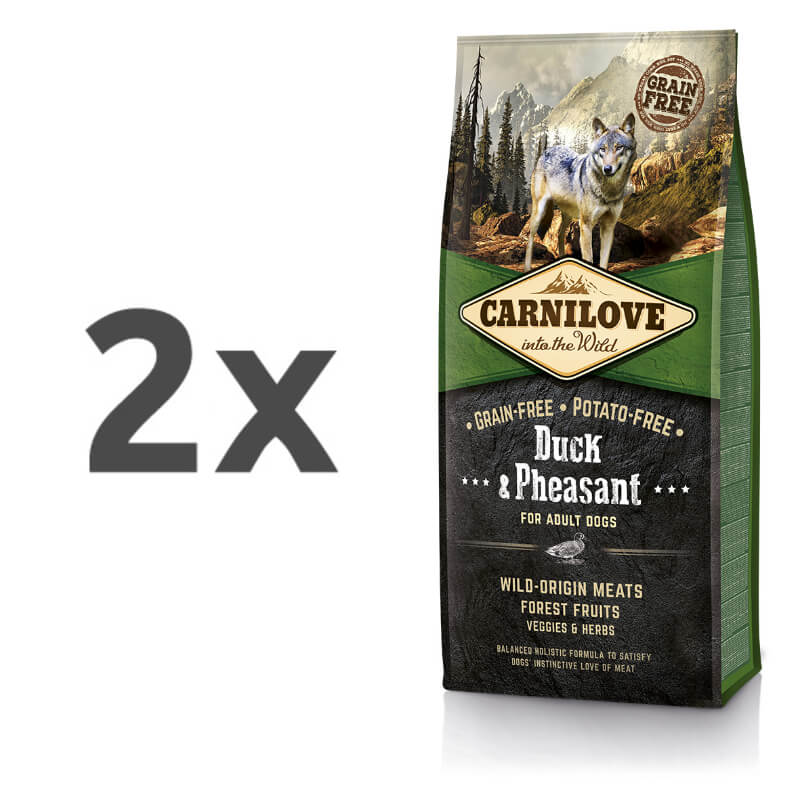 Carnilove Dog Adult - raca & fazan - 2 x 12 kg