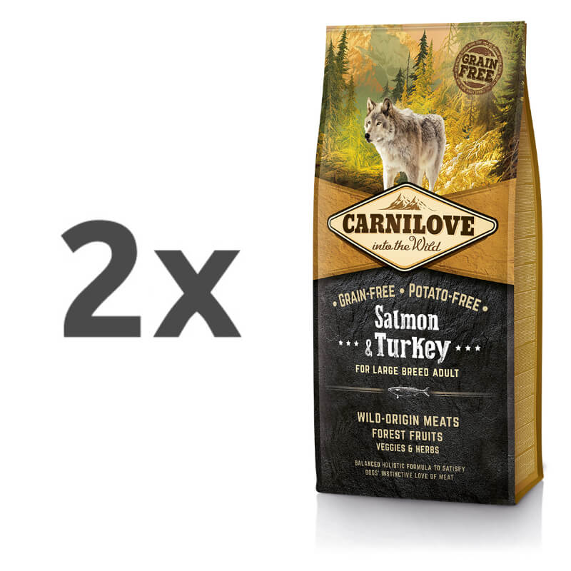 Carnilove Dog Adult Large - losos & puran - 2 x 12 kg