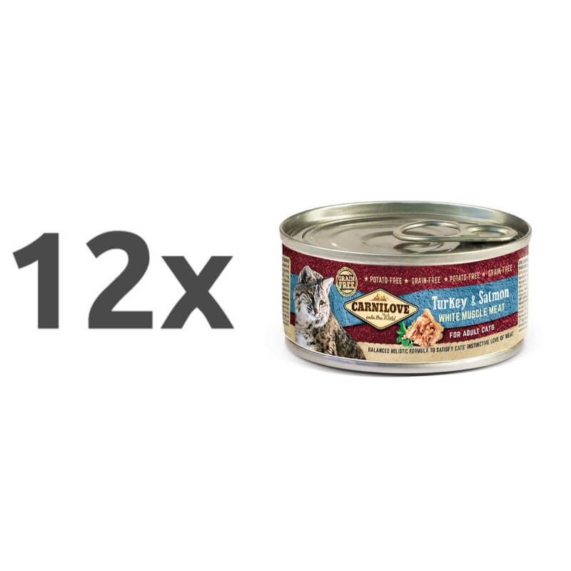 Carnilove Cat WMM Adult - puran & losos, 100g - 12 x 100 g