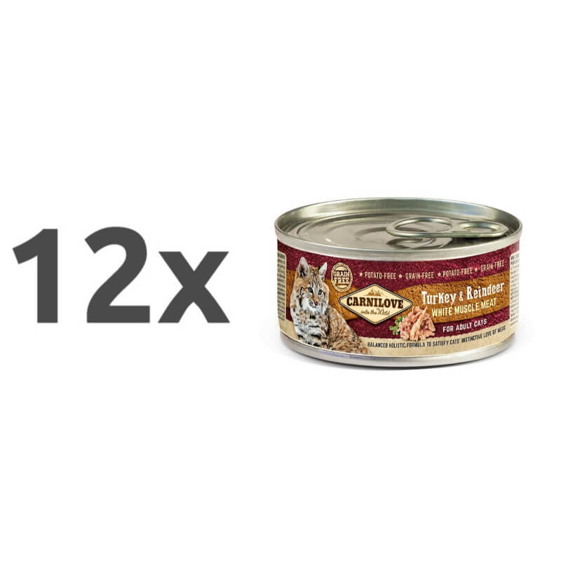 Carnilove Cat WMM Adult - puran & jelen, 100g - 12 x 100 g