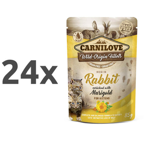 Carnilove Cat WMM Adult - kunec & ognjič, 85 g - 24 x 85 g
