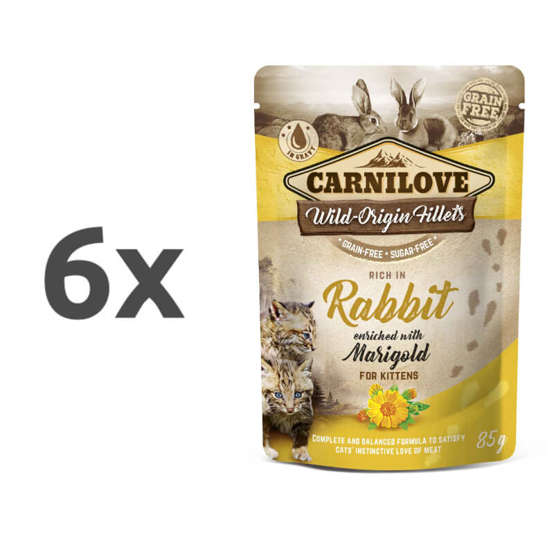 Carnilove Cat WMM Adult - kunec & ognjič, 85 g - 6 x 85 g