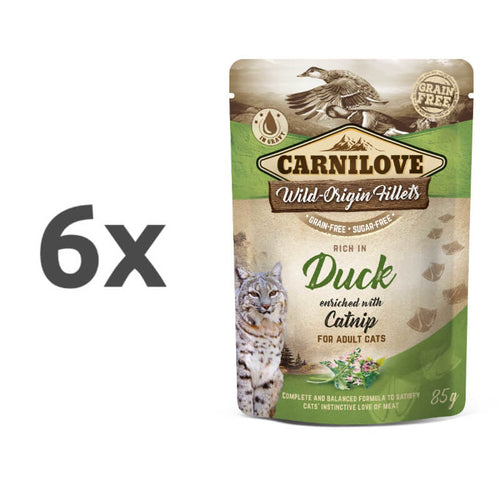 Carnilove Cat WMM Adult - raca & mačja meta, 85 g - 6 x 85 g