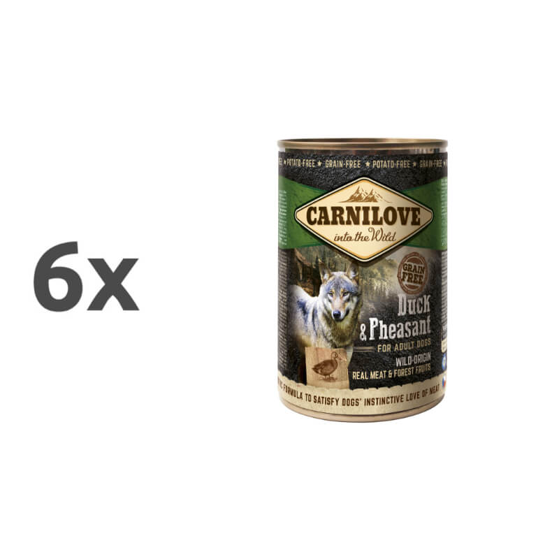 Carnilove Dog Adult- raca & fazan, 400g - 6 x 400 g