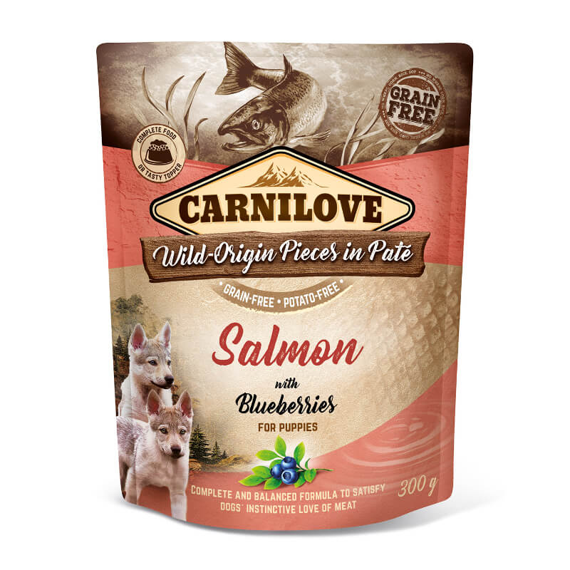 Carnilove Dog Puppy - losos & borovnica, vrečka 300g