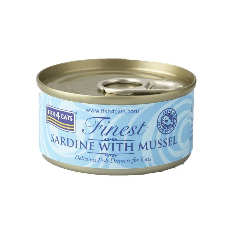 Fish4Cats sardine s školjkami - 70 g