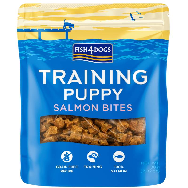 Fish4Dogs Training Puppy majhne kocke, losos - 80 g