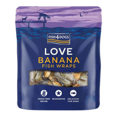 Fish4Dogs Love ribji zvitki z banano - 100 g
