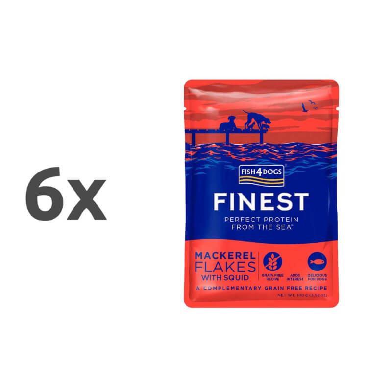 Fish4Dogs flakes skuša in lignji, koščki - pakiranje 6 x 100 g (2)