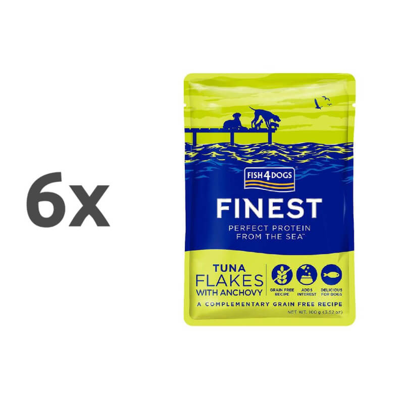 Fish4Dogs flakes tuna in inčun, koščki - pakiranje 6 x 100 g (2)