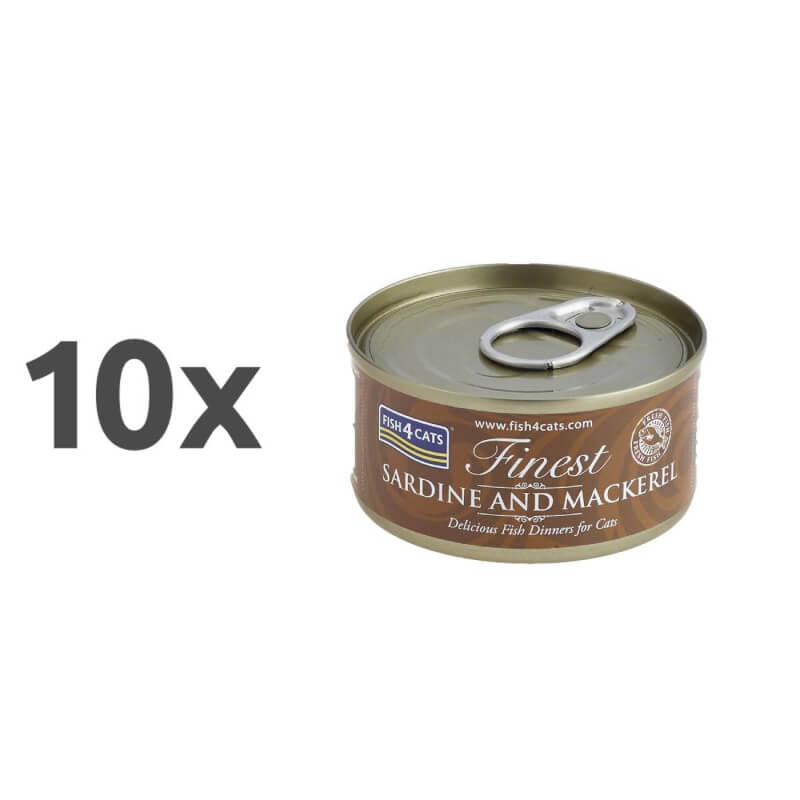Fish4Cats sardine in skuša - 10 x 70 g (2)