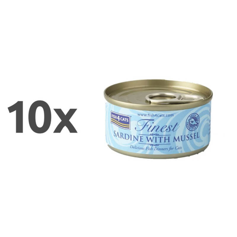 Fish4Cats sardine s školjkami - 10 x 70 g (2)