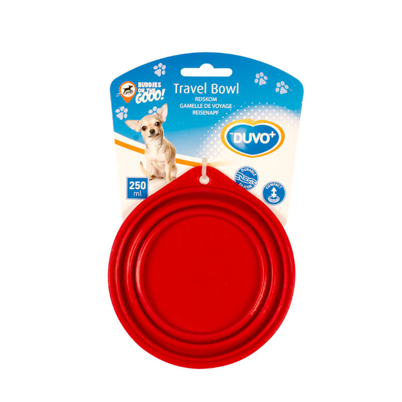 Duvo zložljiva silikonska posoda, rdeča - 250 ml (2)