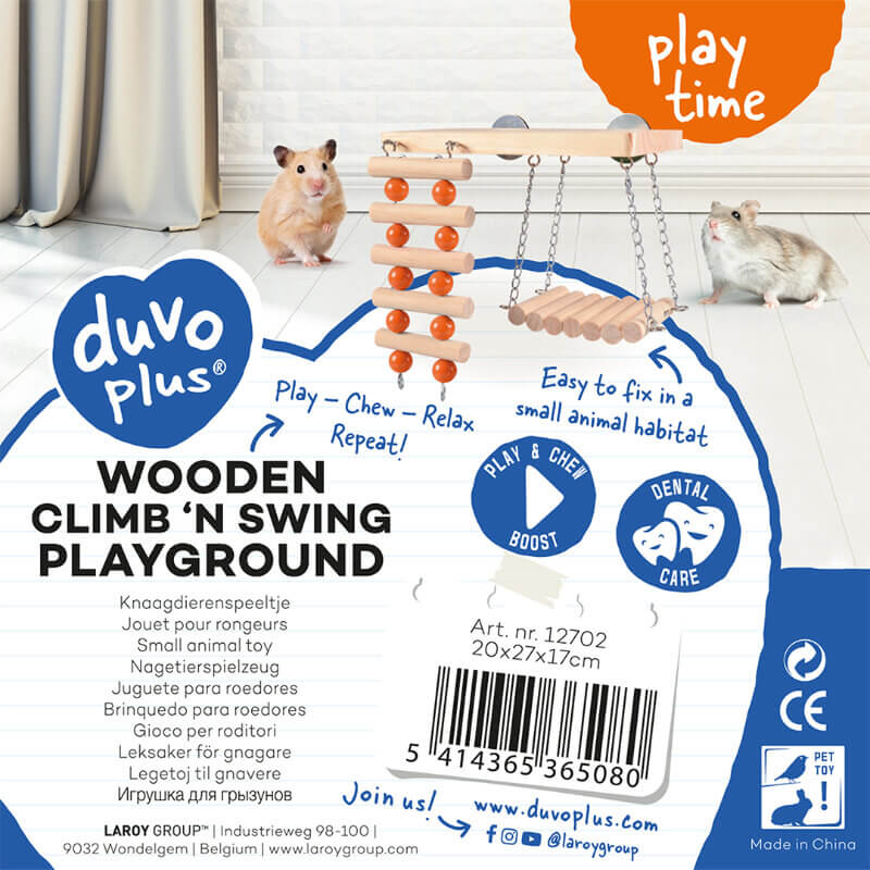 Duvo leseno igrišče za glodalce Climb'n Swing - 20 x 27 x 17 cm (2)